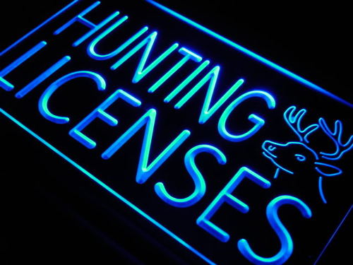 Hunting Licenses Hunt Deer Neon Light Sign